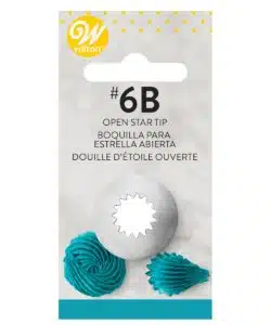 Wilton Decorating Tip #6B Open Star Carded