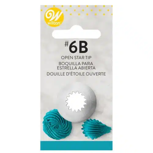 Wilton decorating tip #6b open star carded