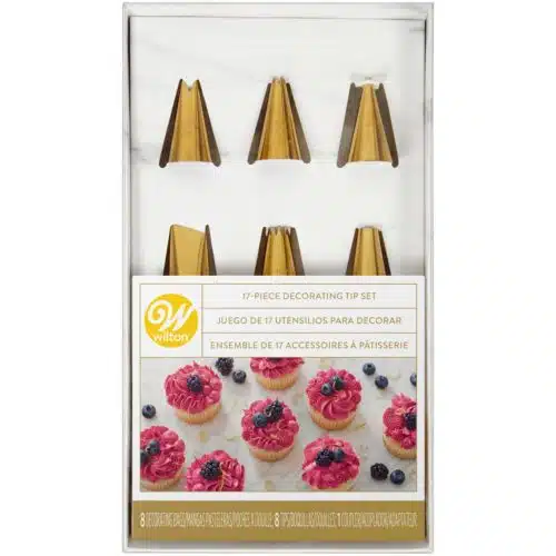 Wilton golden decorating tip set/17