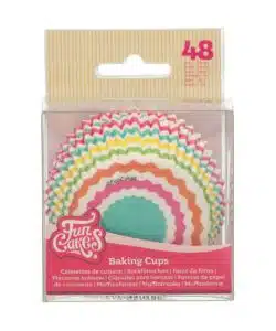FunCakes Baking Cups Colourful Chevron pk/48