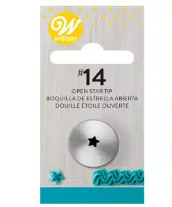 Wilton decorating tip #014 open star carded
