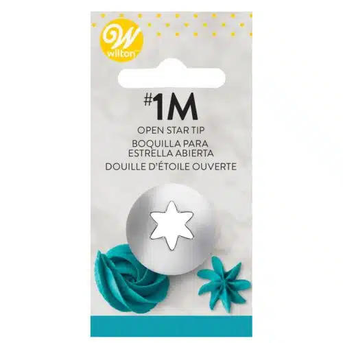 Wilton decorating tip #1m open star carded