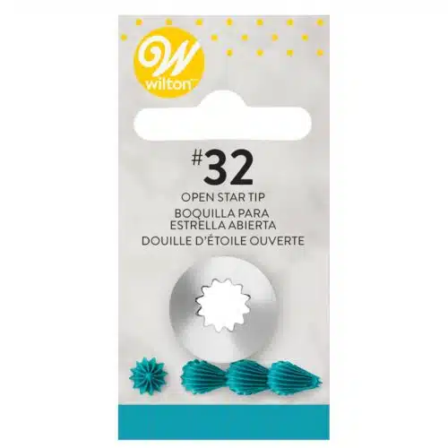 Wilton decorating tip #032 open star carded
