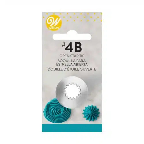 Wilton decorating tip #4b open star carded