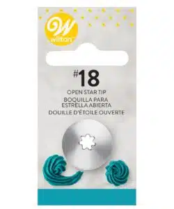 Wilton Decorating Tip #018 Open Star Carded