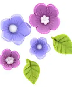 Alternative view of Culpitt Suikerdecoratie Bloemen & Bladeren Lila pk/16