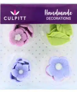 Culpitt Suikerdecoratie Bloemen & Bladeren Lila pk/16