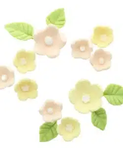 Alternative view of Culpitt Suikerdecoratie Bloemen & Bladeren Geel pk/16