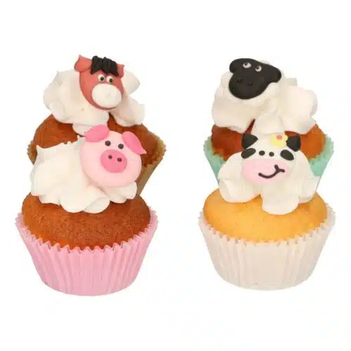Funcakes suikerdecoratie boerderij dieren set/12 - afbeelding 3