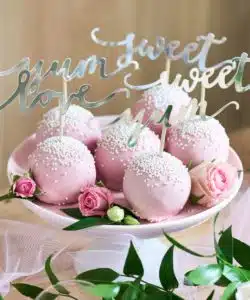 Alternative view of PartyDeco Cupcake Toppers Love - Zilver Set/6