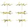 Partydeco cupcake toppers love - goud set/6 bij cake, bake & love 1