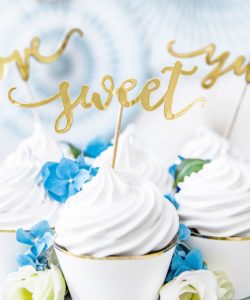 Partydeco cupcake toppers love - goud set/6 bij cake, bake & love 13
