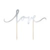 Partydeco cake topper love - zilver bij cake, bake & love 3