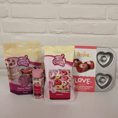 Valentijn hartvorm donuts pakket