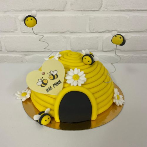 Bee mine bijenkorf taartje pakket + stap-voor-stap instructiefilmpje (zonder bakvorm) bij cake, bake & love 5