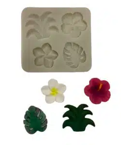 Siliconen mal tropische bloemen & bladeren