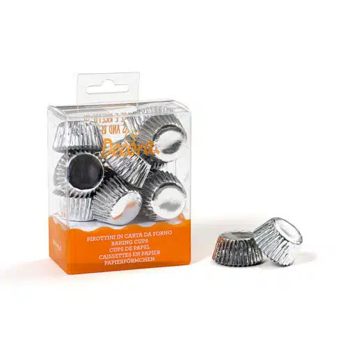 Decora bonbon cups zilver pk/180
