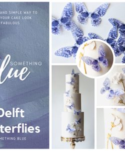 Crystal candy edible butterflies - delft blue bij cake, bake & love 13