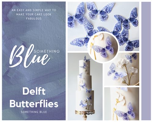 Crystal candy edible butterflies - delft blue bij cake, bake & love 9