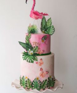 Crystal candy edible decorations - tropical leaves & flowers bij cake, bake & love 11