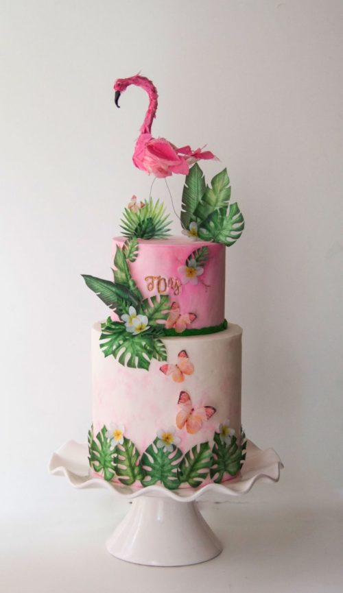 Crystal candy edible decorations - tropical leaves & flowers bij cake, bake & love 6