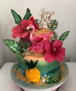 Crystal candy edible decorations - tropical leaves & flowers bij cake, bake & love 17