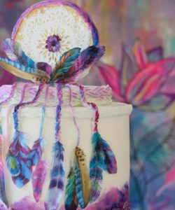 Crystal candy edible decorations - colour blaze feathers bij cake, bake & love 15