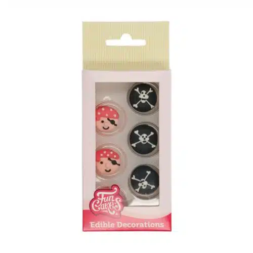 Funcakes suikerdecoratie piraten set/12