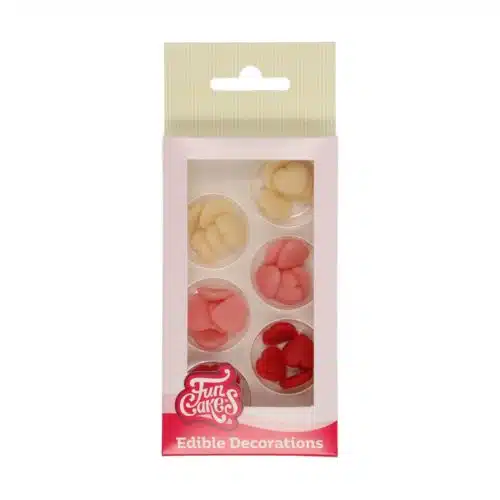 Funcakes marsepein decoratie hartjes klein assorti set/30