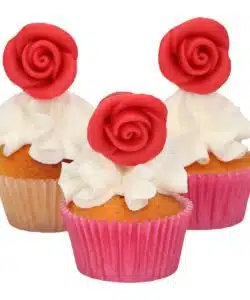 Funcakes marsepein decoratie rozen rood set/6 bij cake, bake & love 11 Funcakes marsepein decoratie rozen rood set/6 bij cake, bake & love 10
