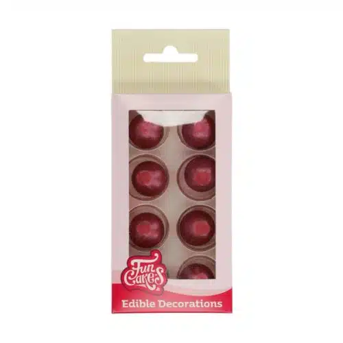 Funcakes pearl choco balls ruby set/8