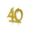 Kaars 40 – glitter goud bij cake, bake & love 1