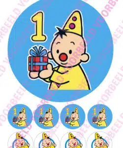 Eetbare Taartprint Bumba 4 - 18 cm rond rond + 8 cupcake rondjes
