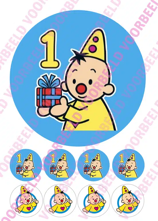 Eetbare taartprint bumba 4 - 18 cm rond rond + 8 cupcake rondjes bij cake, bake & love 5 Eetbare taartprint bumba 4 - 18 cm rond rond + 8 cupcake rondjes