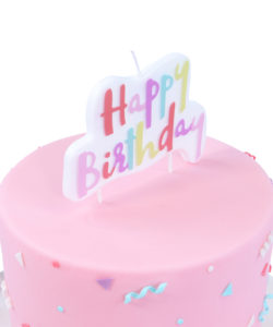 Pme pink pastel happy birthday candle bij cake, bake & love 9