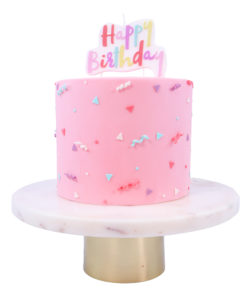 Pme pink pastel happy birthday candle bij cake, bake & love 11