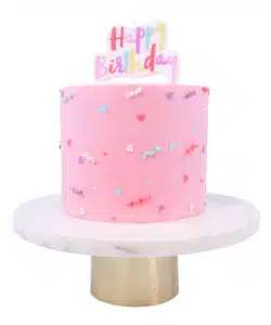 Pme pink pastel happy birthday candle bij cake, bake & love 10