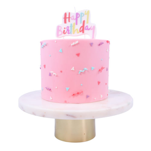 Pme pink pastel happy birthday candle bij cake, bake & love 7
