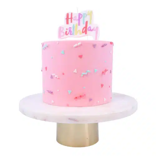 Pme pink pastel happy birthday candle - afbeelding 3