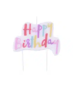 Pme pink pastel happy birthday candle bij cake, bake & love 12