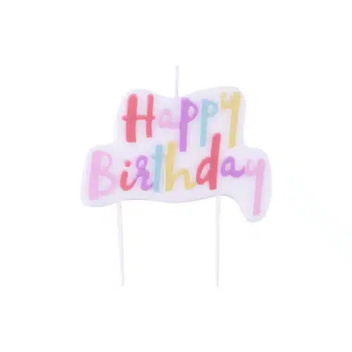 Pme pink pastel happy birthday candle - afbeelding 4