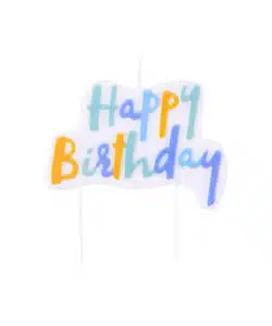 Pme blue pastel happy birthday candle bij cake, bake & love 12