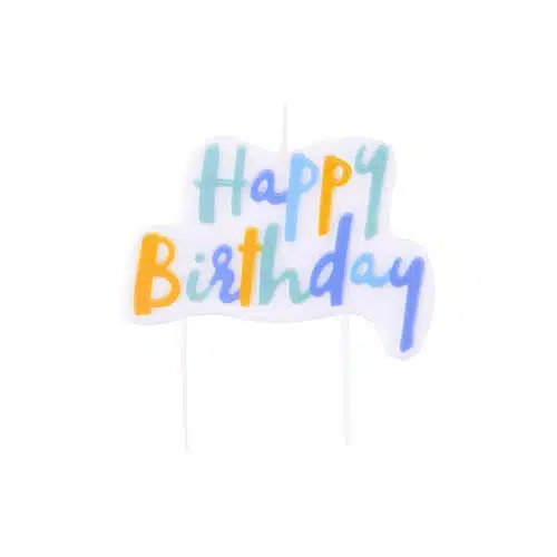 Pme blue pastel happy birthday candle - afbeelding 4