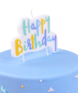 Pme blue pastel happy birthday candle bij cake, bake & love 13