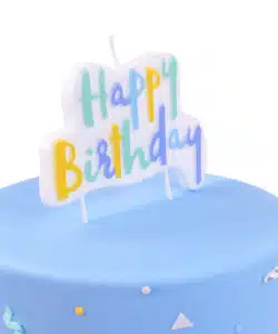 Alternative view of PME Blue Pastel Happy Birthday Candle
