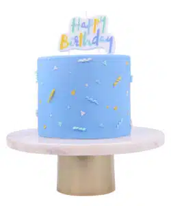 Pme blue pastel happy birthday candle bij cake, bake & love 10
