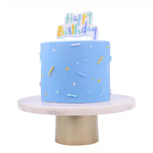 Pme blue pastel happy birthday candle - afbeelding 3