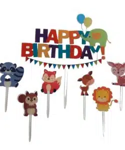 Caketopper Happy Birthday Babydiertjes