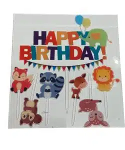Alternative view of Caketopper Happy Birthday Babydiertjes