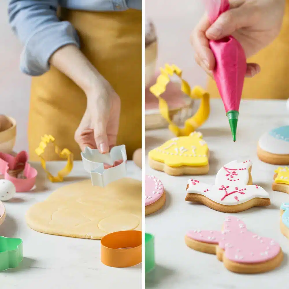 Paaskoekjes met fondant pakket bij cake, bake & love 6 Paaskoekjes met fondant pakket - afbeelding 2